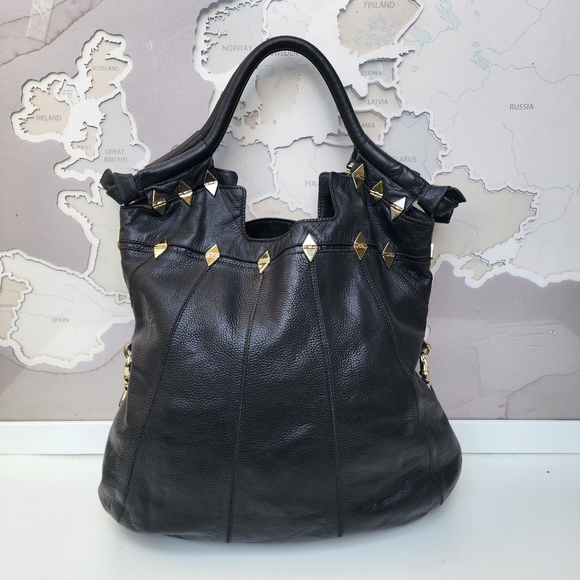 Foley+Corinna Dumonde Mid City Large Leathe Hobo Tote Black - Picture 13 of 14